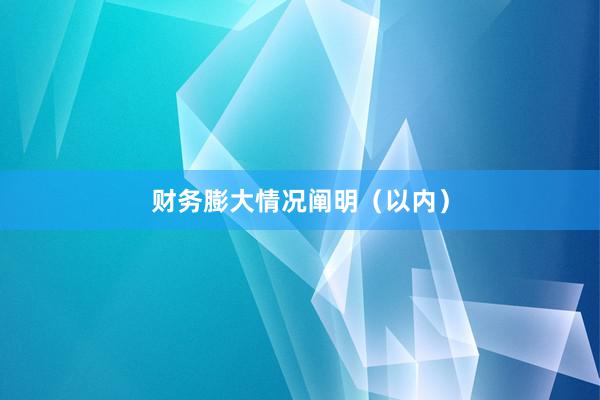 财务膨大情况阐明（以内）